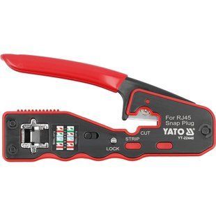 Клещи для обжимки и зачистки кабелей RJ45 (L=135 мм) Yato YT-22440 YT-22440 фото