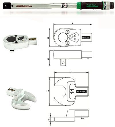 Набор динамометрический 3/8" 10 ед. 6-30Nm Toptul GAAI1001 GAAI1001 фото