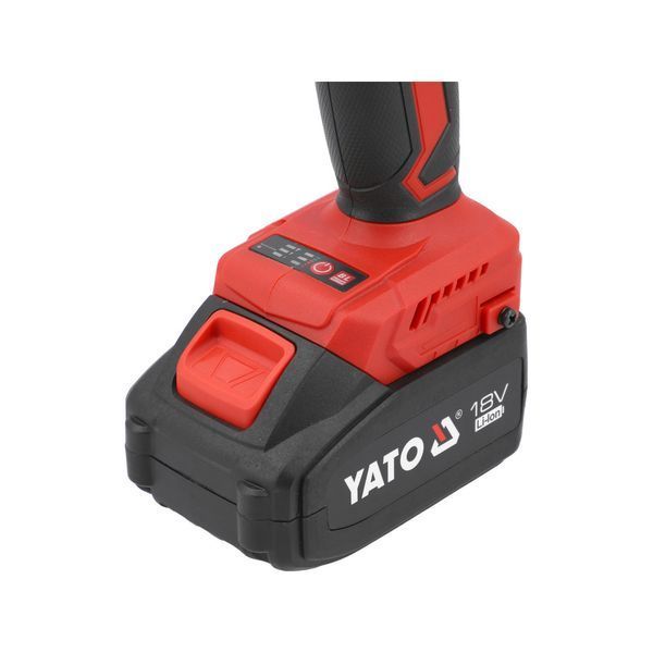 Гайковерт ударний безщітковий 2 аккум.18 В Li-Ion 4 Ач (квадрат 1/2") 850 Нм + зарядний пристрій Yato YT-8277935 YT-8277935 фото