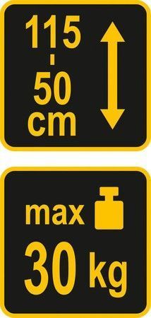 Опора телескопическая для строительно-монтажных работ (h = 50 - 115 см) Max m = 30 кг VOREL 29440 29440 фото