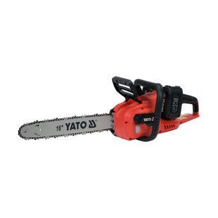 Пила ланцюгова акумуляторна 36 В (2 x Li-Ion 18 В 4 АГод) шина 16"/40 см (56 ланок) Yato YT-828131 YT-828131 фото