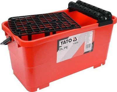 Ведро пластиковое (22 л) с валами и решеткой для плиточных работ YATO YT-54750 YT-54750 фото