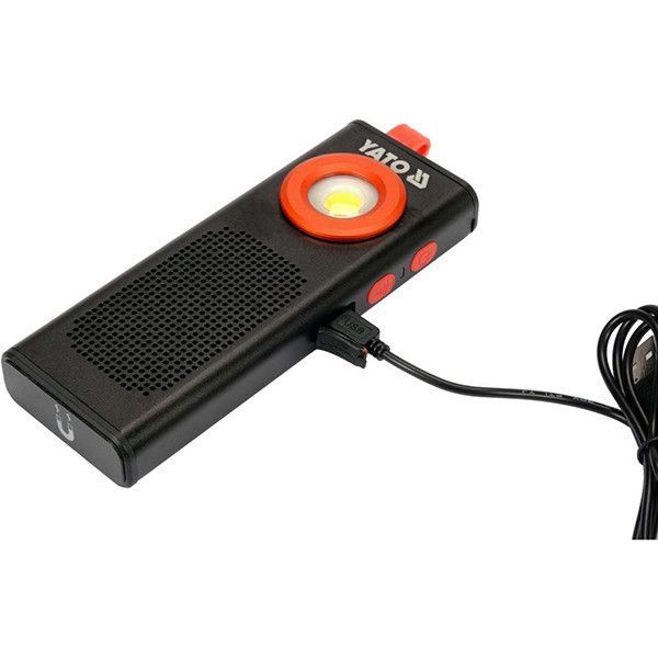 Ліхтар світлодіодний акумуляторний Li-Po 3.7 В (2000 mАч) 500 Lm динамік 3W Bluetooth Yato YT-08557 YT-08557 фото