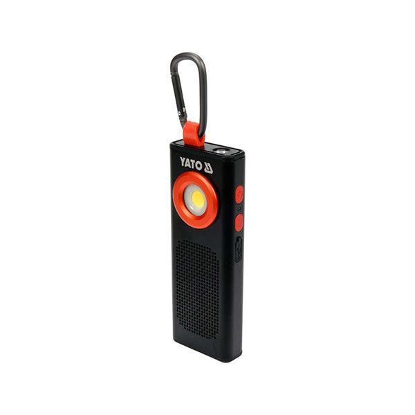 Ліхтар світлодіодний акумуляторний Li-Po 3.7 В (2000 mАч) 500 Lm динамік 3W Bluetooth Yato YT-08557 YT-08557 фото