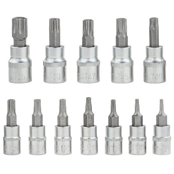 Набір торцевих головок з бітами Torx T8-T55 (1/4"/3/8") 12 од. Vorfal V08058 V08058 фото
