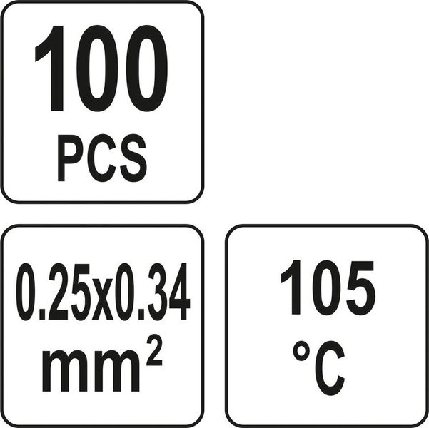 Кембрики термоусадочные при t≤ 105°C с припоем для проводников 0.25-0.34 мм² Yato YT-81451 YT-81451 фото