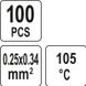 Кембрики термоусадочні при t≤ 105°C з припоєм для провідників 0.25-0.34 мм2 Yato YT-81451 YT-81451 фото 4