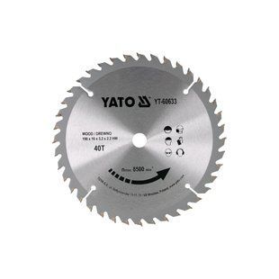 Диск победітовий по дереву 190х 16x 3.2x 2.2 мм (40 зубів) Yato YT-60633 YT-60633 фото