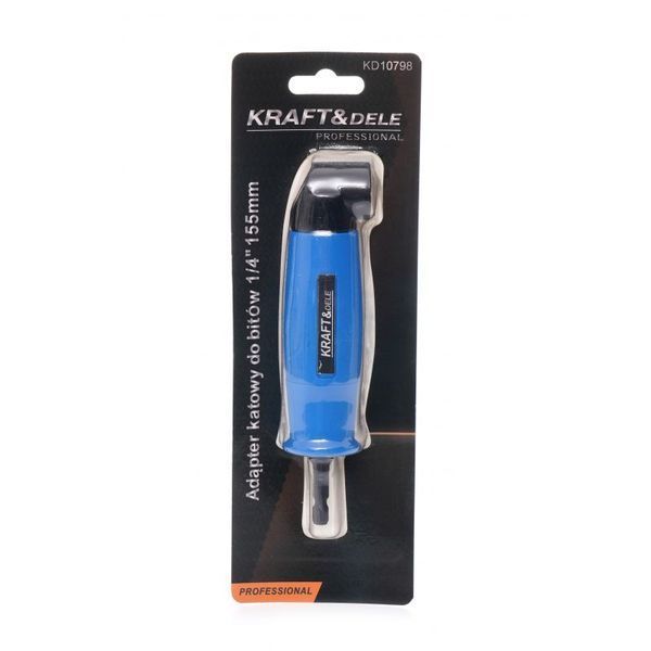 Кутовий адаптер 90 &deg;C HEX 1/4" 155 мм для викрутки Kraft & Dele KD10798 KD10798 фото