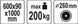 Тележка для перевозки плит 200 кг (600 х 90 х 1000 мм) Yato YT-37434 YT-37434 фото 3