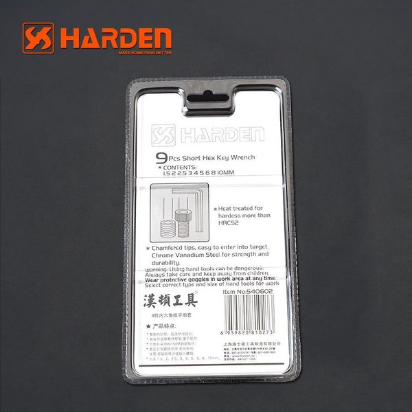 Набор шестигранных ключей Hex 9 ед. Harden Tools 540602 540602 фото