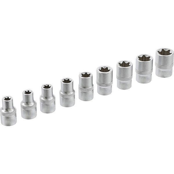 Набор торцевых головок CrV (1/2"/ 3/8" /1/4") E-TORX 14 ед. Vorfal V08060 V08060 фото