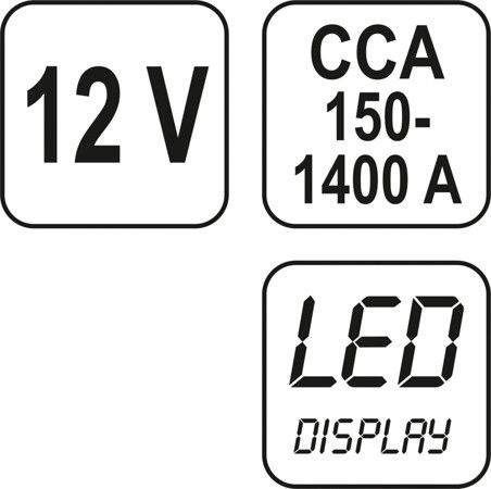 Цифровой тестер напряжение аккумулятора 12V YATO YT-8311 YT-8311 фото