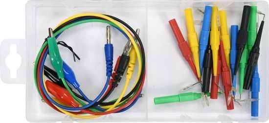 Провідники електричні з наконечниками до контрольні напругою. 0-30 V-AC/DC 20 елем. Yato YT-73079 YT-73079 фото
