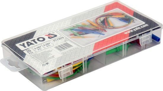 Провідники електричні з наконечниками до контрольні напругою. 0-30 V-AC/DC 20 елем. Yato YT-73079 YT-73079 фото
