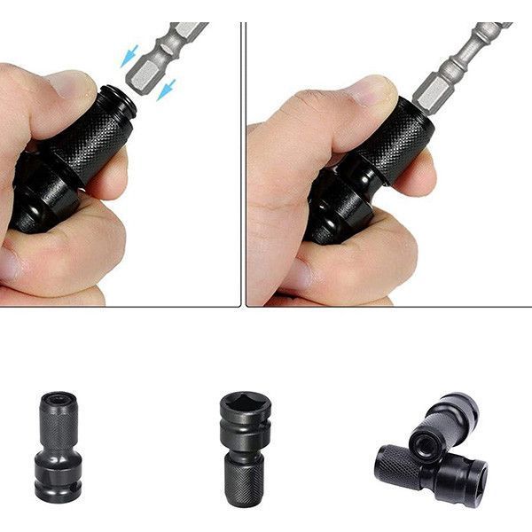 Адаптер-перехідник 1/2" &times; 1/4" шестигранник L=50 мм Vorfal V07027 V07027 фото