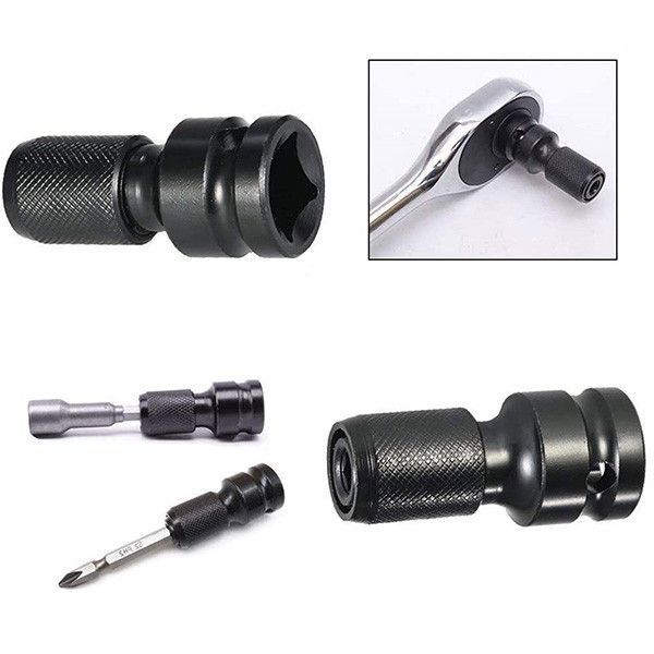 Адаптер-перехідник 1/2" &times; 1/4" шестигранник L=50 мм Vorfal V07027 V07027 фото