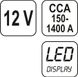 Цифровий тестер напруги акумулятора 12V YATO YT-8311 YT-8311 фото 2