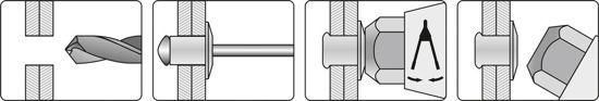 Заклепочник дворучний &Oslash;= 2.4, 3.2, 4, 4.8, 6.4 мм Vorel 70202 70202 фото