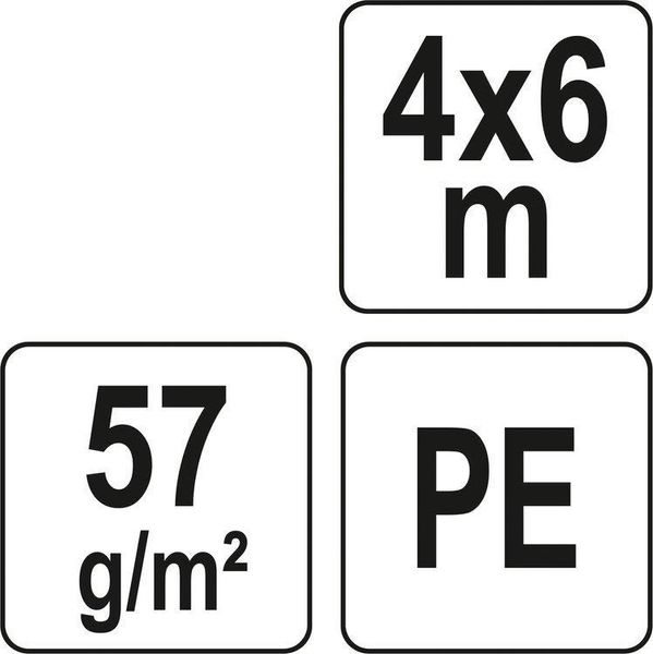 Тент зеленый 57 гр/м²/ 4 х 6 м FLO 85134 85134 фото