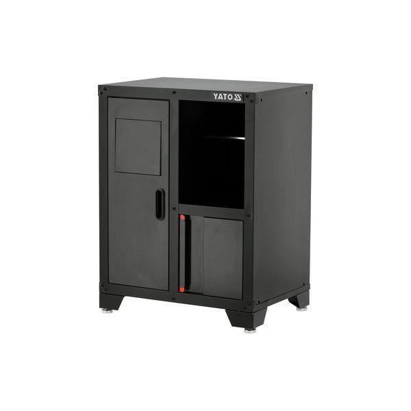 Шкаф для мастерской 660х 457х 863 мм с корзиной для мусора (регулируемые ножки) Yato YT-08962 YT-08962 фото