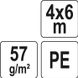 Тент зеленый 57 гр/м²/ 4 х 6 м FLO 85134 85134 фото 3